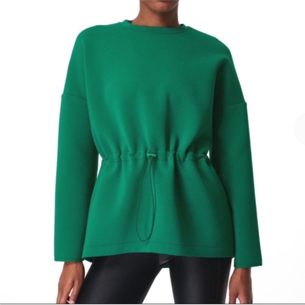 Sweaty Betty Green Grace Scuba Sweatshirt Size Medium